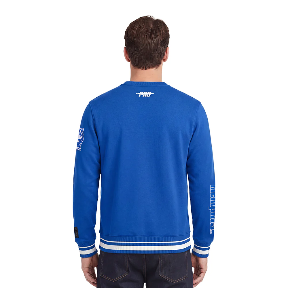 UNIVERSITY OF MEMPHIS CLASSIC MEN'S STACKED LOGO CREWNECK (ROYAL BLUE) - Image 2