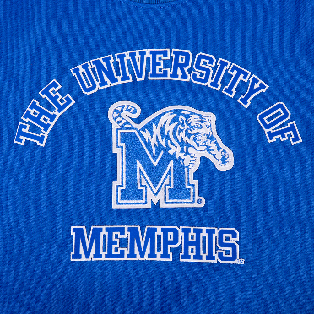 UNIVERSITY OF MEMPHIS CLASSIC MEN'S STACKED LOGO CREWNECK (ROYAL BLUE) - Image 5