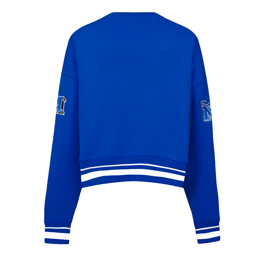 UNIVERSITY OF MEMPHIS CLASSIC WOMEN'S RIB FLC CREWNECK (ROYAL BLUE) - Image 3