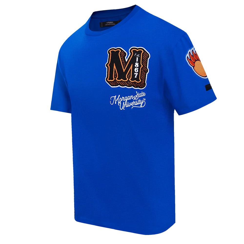 COLLEGE MORGAN STATE UNIVERSITY VINTAGE VARSITY MEN'S SJ TEE (ROYAL BLUE) - Image 2