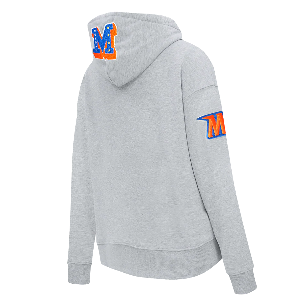 COLLEGE MORGAN STATE UNIVERSITY CLASSIC WOMEN'S FLC PO HOODIE (HEATHER GREY) - Image 6