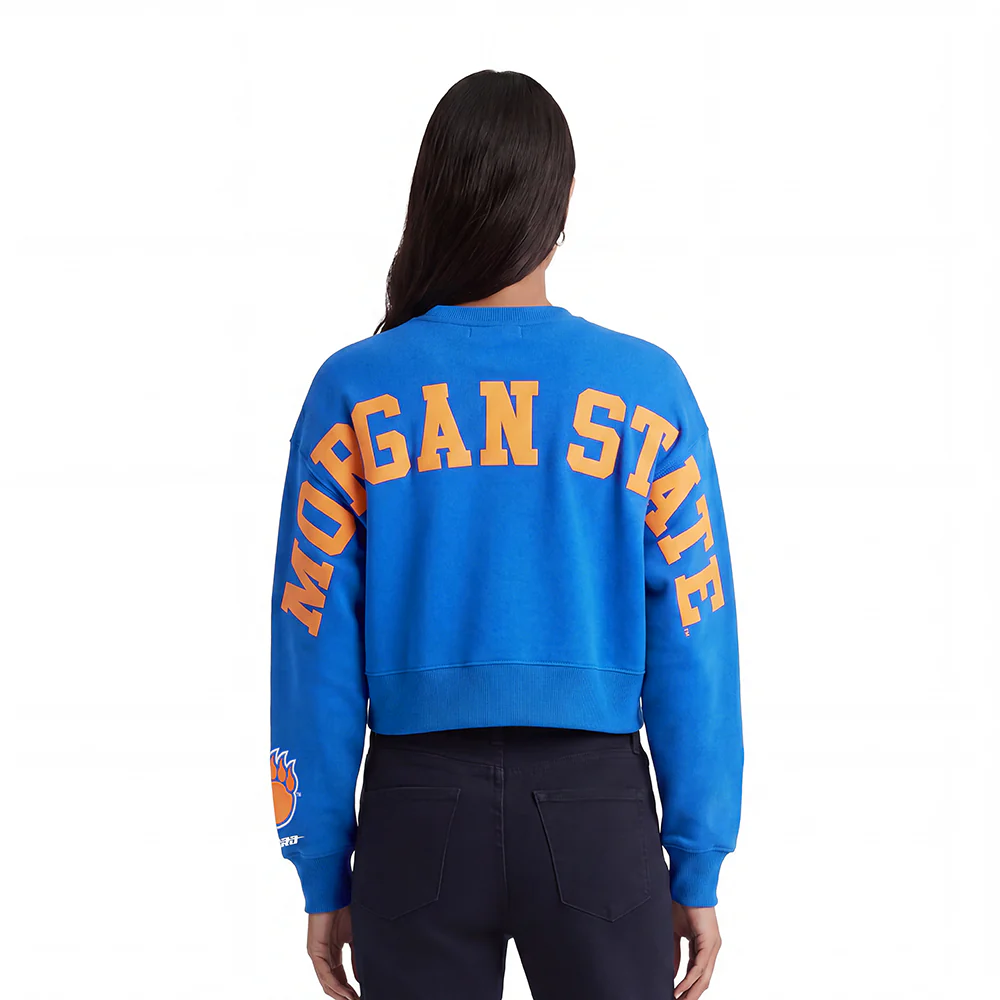 COLLEGE MORGAN STATE UNIVERSITY WINGSPAN WOMEN'S FLC CREWNECK (ROYAL BLUE)