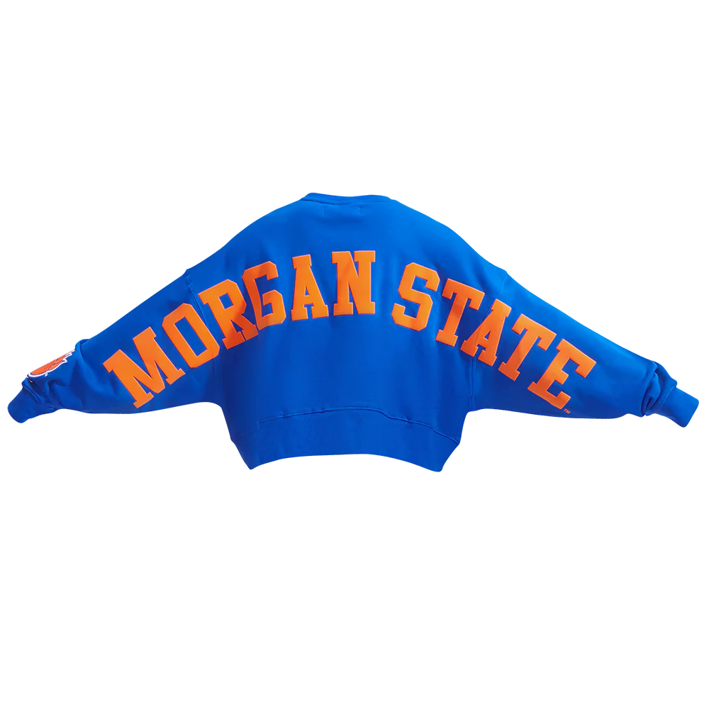 COLLEGE MORGAN STATE UNIVERSITY WINGSPAN WOMEN'S FLC CREWNECK (ROYAL BLUE) - Image 6