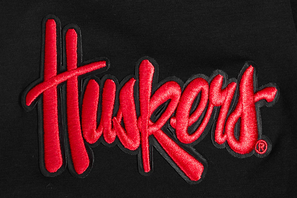 UNIVERSITY OF NEBRASKA CLASSIC MEN'S STACKED LOGO TEE (BLACK) - Image 11