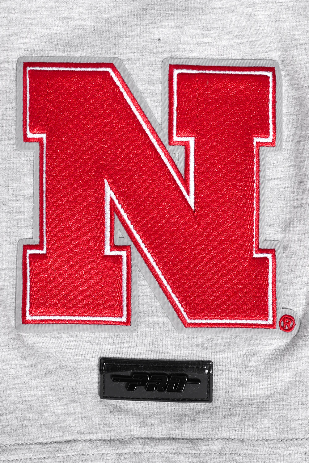 UNIVERSITY OF NEBRASKA CLASSIC MEN'S STACKED LOGO TEE (HEATHER GREY) - Image 6