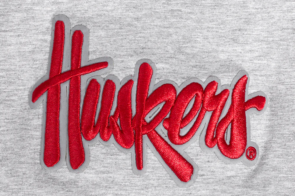 UNIVERSITY OF NEBRASKA CLASSIC MEN'S STACKED LOGO TEE (HEATHER GREY) - Image 7
