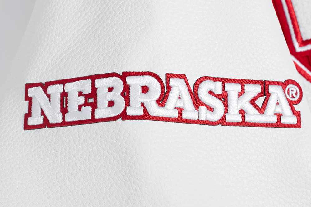 UNIVERSITY OF NEBRASKA CLASSIC WOOL VARSITY JACKET (RED/WHITE) - Image 7