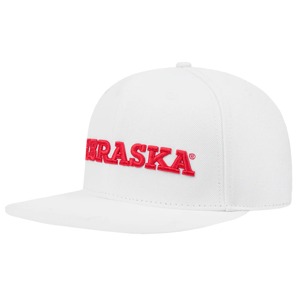 UNIVERSITY OF NEBRASKA CLASSIC UNISEX WOOL SNAPBACK HAT (WHITE) - Image 2