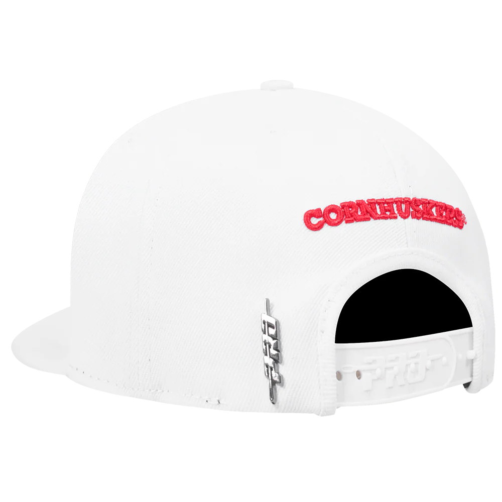 UNIVERSITY OF NEBRASKA CLASSIC UNISEX WOOL SNAPBACK HAT (WHITE) - Image 3