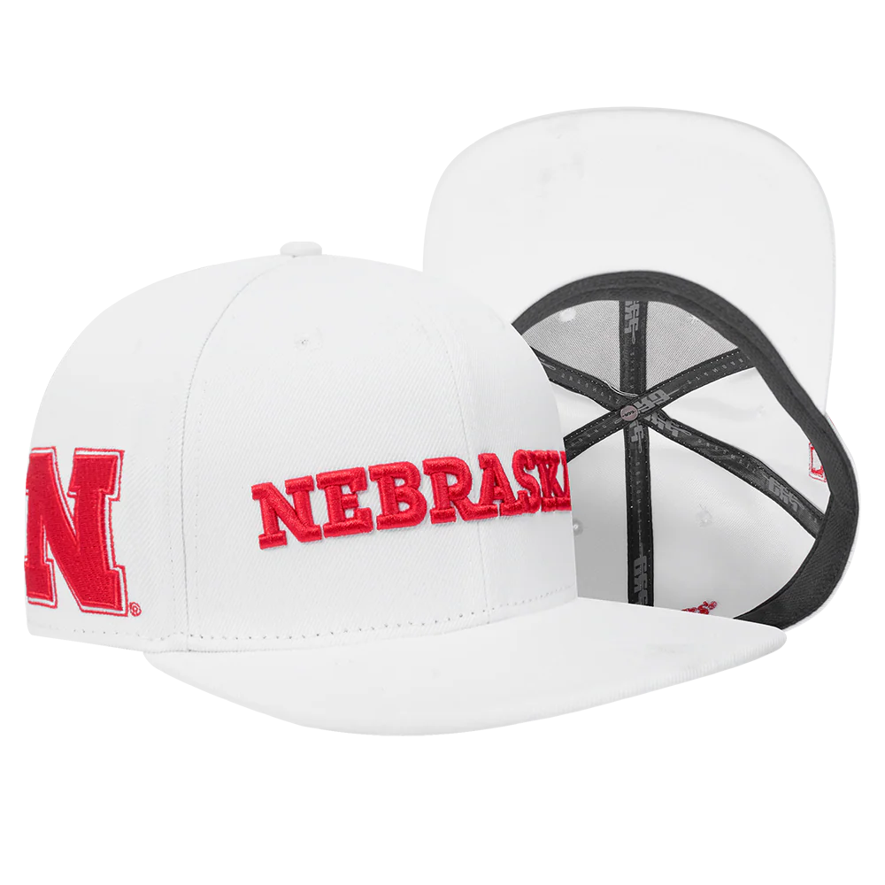 UNIVERSITY OF NEBRASKA CLASSIC UNISEX WOOL SNAPBACK HAT (WHITE) - Image 8