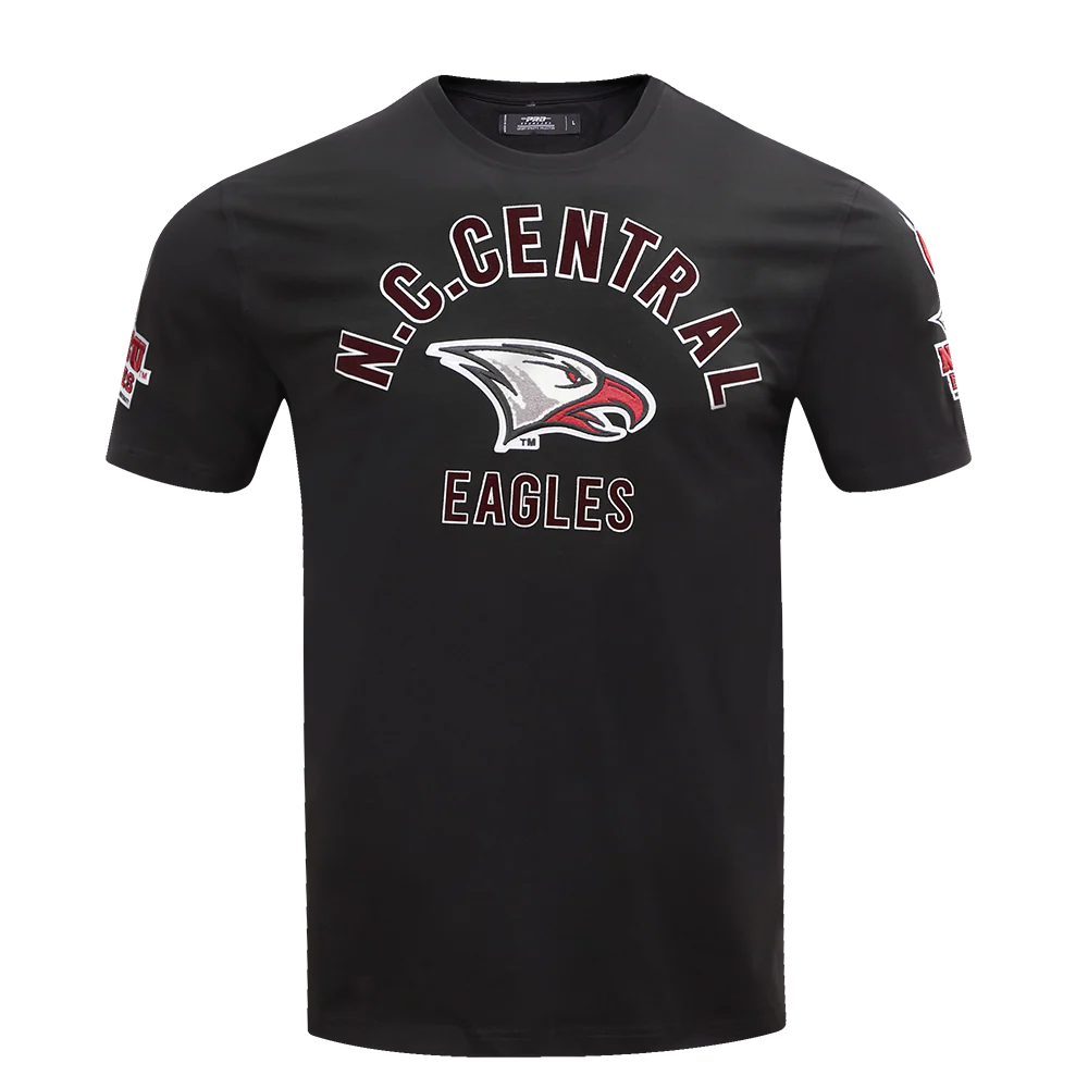 NORTH CAROLINA CENTRAL UNIVERSITY CLASSIC MEN'S STACKED LOGO TE (WINE)