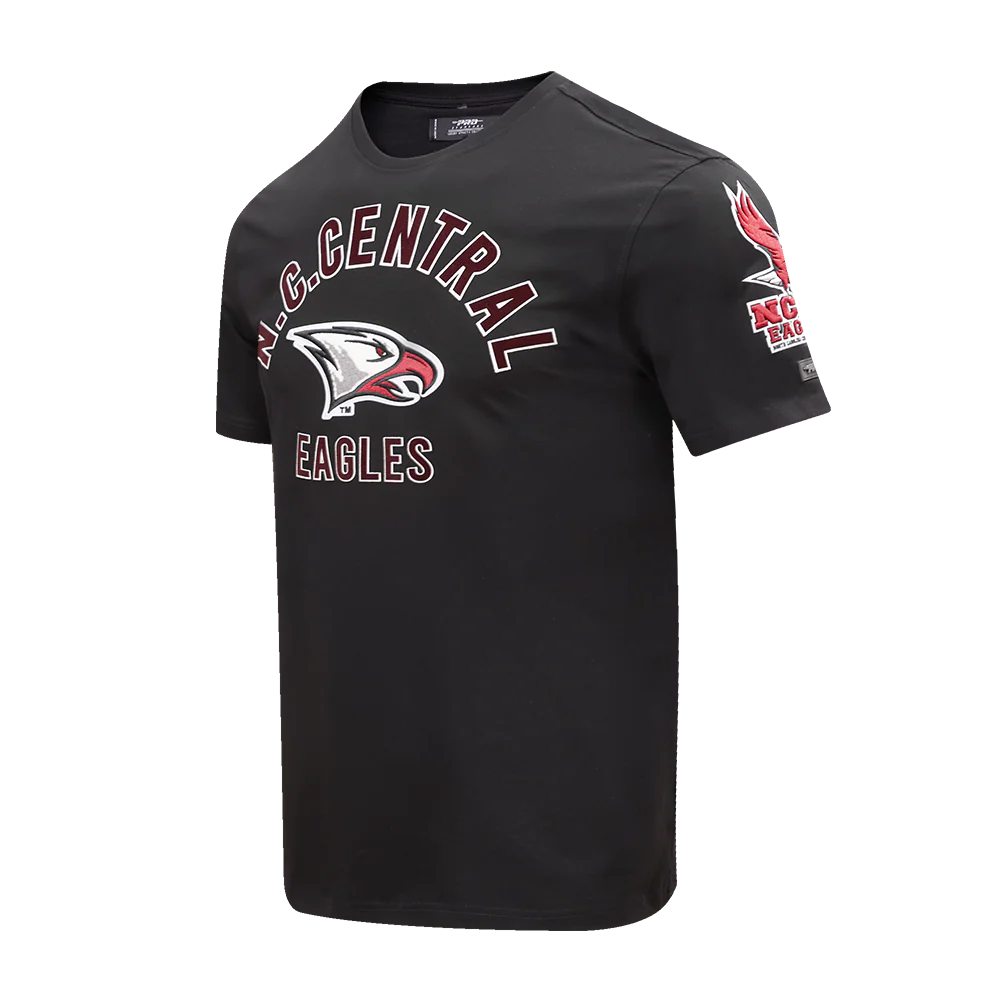 NORTH CAROLINA CENTRAL UNIVERSITY CLASSIC MEN'S STACKED LOGO TE (WINE) - Image 2