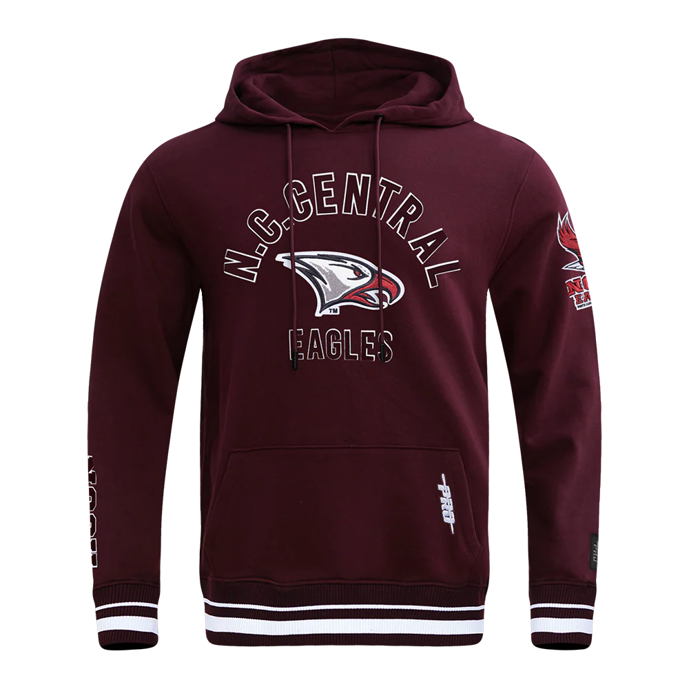 NORTH CAROLINA CENTRAL UNIVERSITY CLASSIC MEN'S STACKED LOGO (WINE)