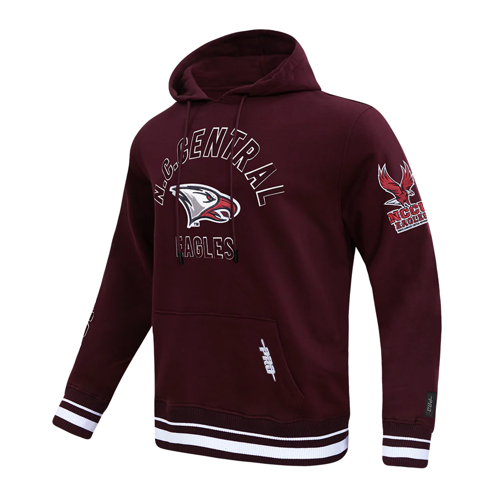 NORTH CAROLINA CENTRAL UNIVERSITY CLASSIC MEN'S STACKED LOGO (WINE) - Image 2