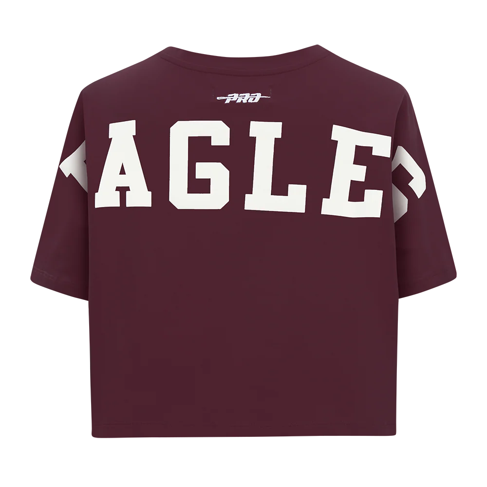 COLLEGE NORTH CAROLINA CENTRAL UNIVERSITY WINGSPAN WOMEN'S SJ BOXY TEE (WINE) - Image 5