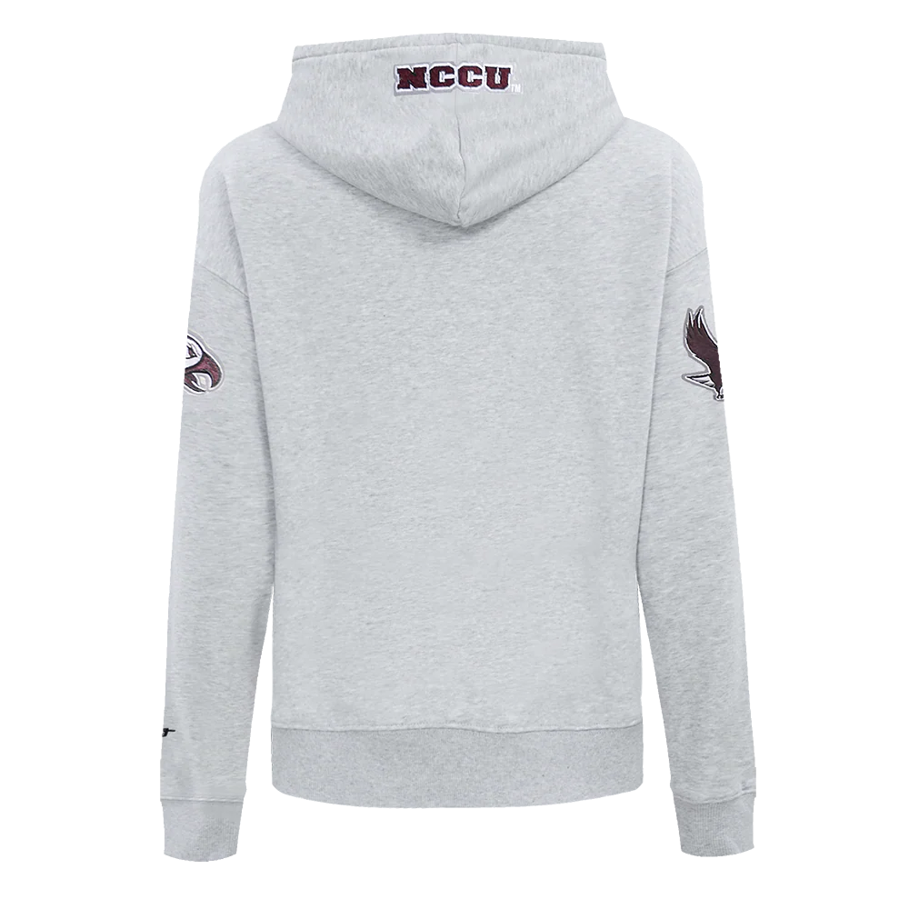 COLLEGE NORTH CAROLINA CENTRAL UNIVERSITY CLASSIC WOMEN'S FLC PO HOODIE (HEATHER GREY) - Image 3
