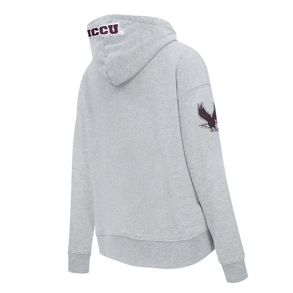 COLLEGE NORTH CAROLINA CENTRAL UNIVERSITY CLASSIC WOMEN'S FLC PO HOODIE (HEATHER GREY) - Image 4