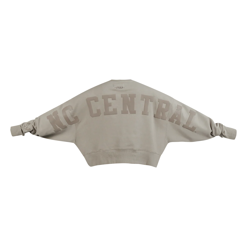 COLLEGE NORTH CAROLINA CENTRAL UNIVERSITY WINGSPAN WOMEN'S FLC CREWNECK (TAUPE) - Image 7
