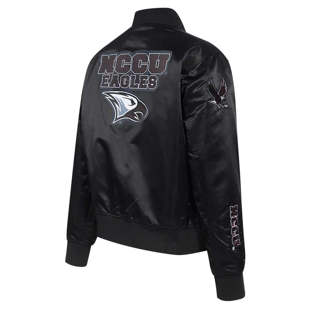 NORTH CAROLINA CENTRAL UNIVERSITY CLASSIC SATIN JACKET (BLACK) - Image 4