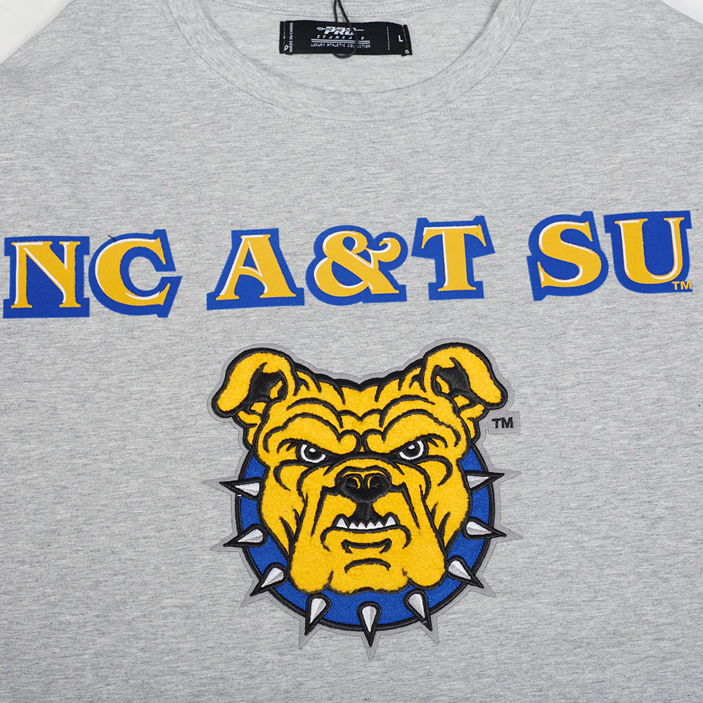 NORTH CAROLINA A&T STATE UNIVERSITY CLASSIC MEN'S STACKED LOGO (HEATHER GREY) - Image 5