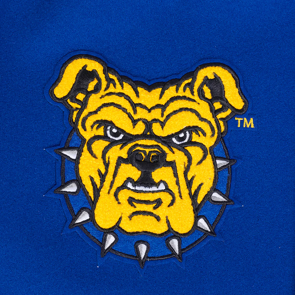 NORTH CAROLINA A&T STATE UNIVERSITY CLASSIC WOOL VARSITY JACKET (DODGER BLUE/WHITE) - Image 5