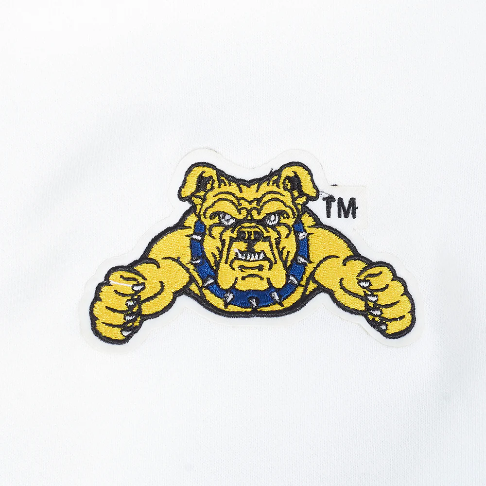 COLLEGE NORTH CAROLINA A&T STATE UNIVERSITY CLASSIC WOMEN'S RIB FLC CROPPED (WHITE/BLACK) - Image 5
