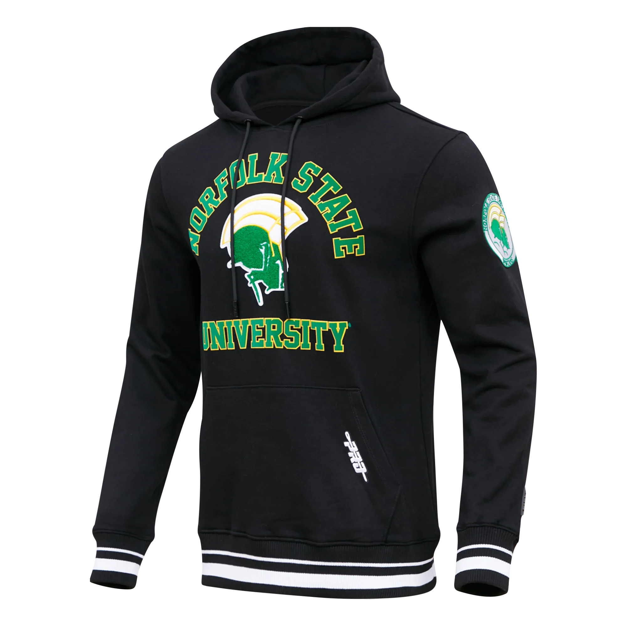 NORFOLK STATE UNIVERSITY CLASSIC MEN'S STACKED LOGO PO HOODIE (BLACK) - Image 19