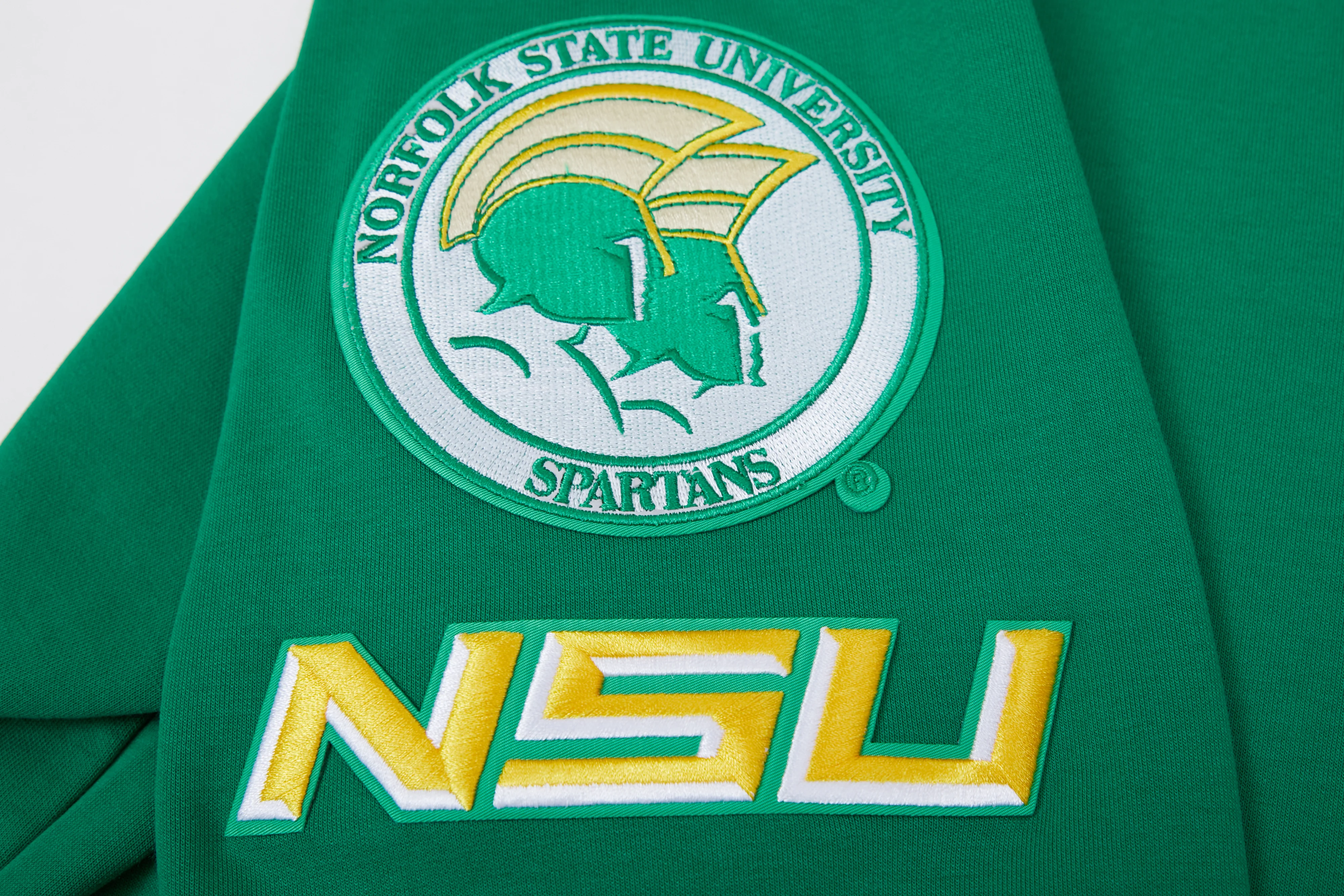 NORFOLK STATE UNIVERSITY CLASSIC MEN'S PO HOODIE (KELLY GREEN) - Image 6