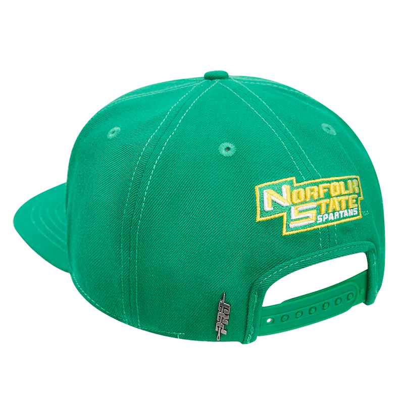 NORFOLK STATE UNIVERSITY CLASSIC UNISEX WOOL SNAPBACK HAT (KELLY GREEN) - Image 3