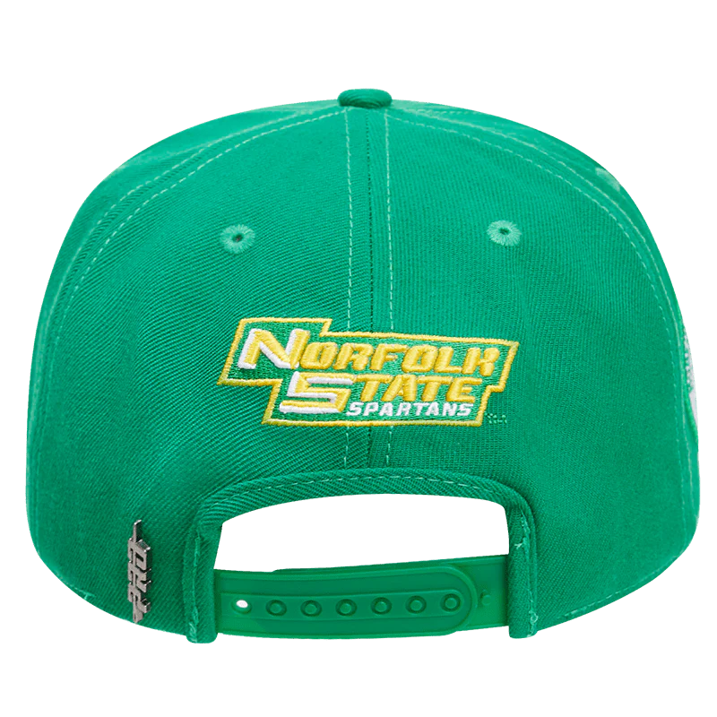 NORFOLK STATE UNIVERSITY CLASSIC UNISEX WOOL SNAPBACK HAT (KELLY GREEN) - Image 4