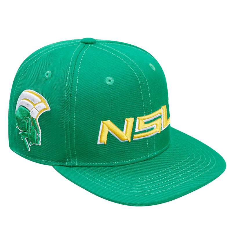 NORFOLK STATE UNIVERSITY CLASSIC UNISEX STACKED LOGO WOOL SNAPBACK (KELLY GREEN) - Image 2