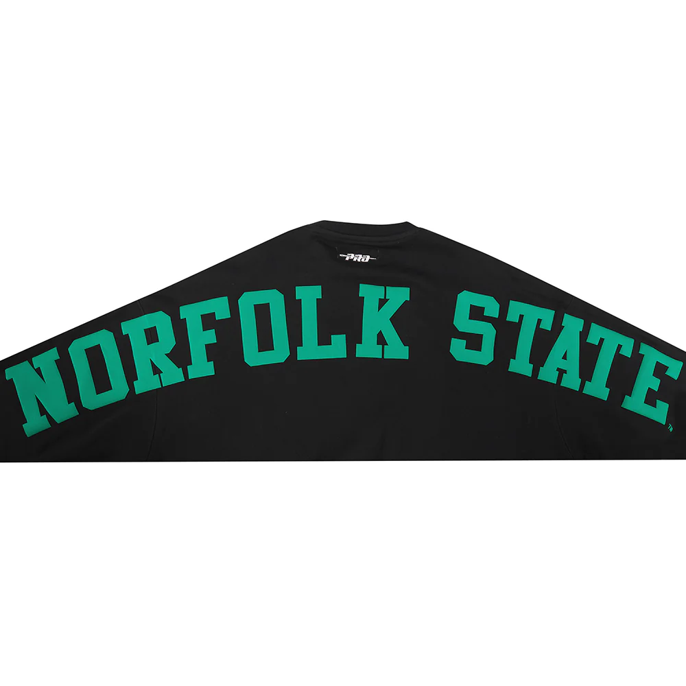 COLLEGE NORFOLK STATE UNIVERSITY WINGSPAN WOMEN'S FLC CREWNECK (BLACK) - Image 9