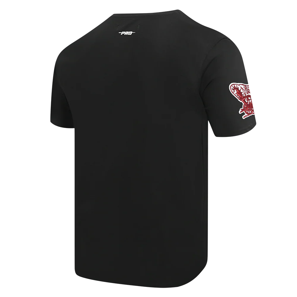 UNIVERSITY OF OKLAHOMA CLASSIC MEN'S STACKED LOGO TEE (BLACK) - Image 8
