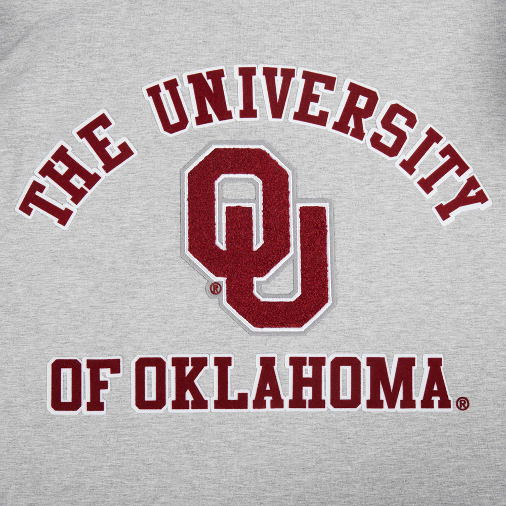 UNIVERSITY OF OKLAHOMA CLASSIC MEN'S STACKED LOGO TEE (HEATHER GREY) - Image 10