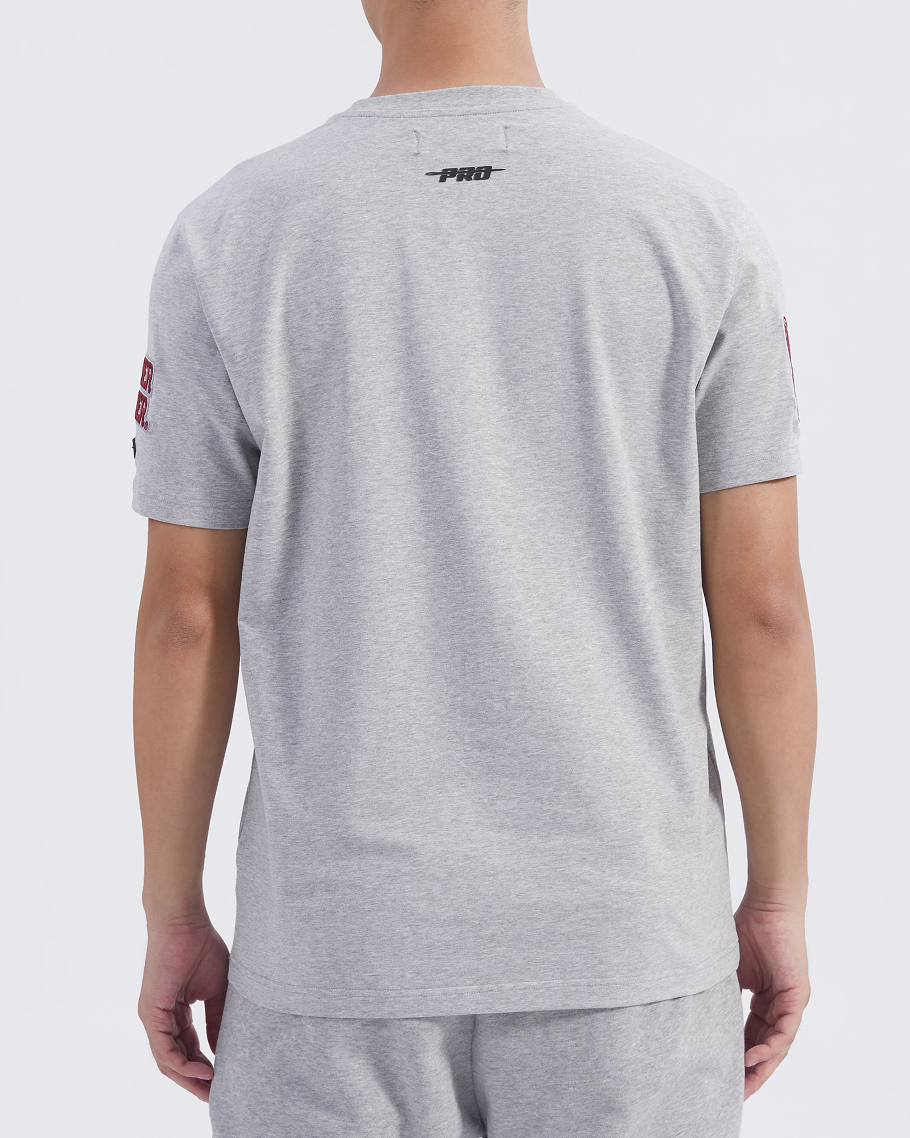 UNIVERSITY OF OKLAHOMA CLASSIC MEN'S STACKED LOGO TEE (HEATHER GREY) - Image 3