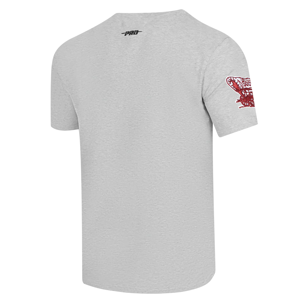 UNIVERSITY OF OKLAHOMA CLASSIC MEN'S STACKED LOGO TEE (HEATHER GREY) - Image 8