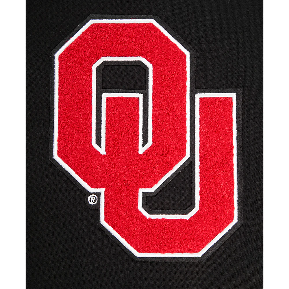 UNIVERSITY OF OKLAHOMA CLASSIC MEN'S PULLOVER HOODIE (BLACK) - Image 8