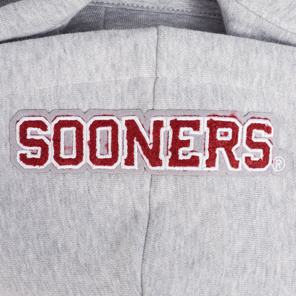 THE UNIVERSITY OF OKLAHOMA CLASSIC FLEECE PULLOVER HOODIE (HEATHER GREY) - Image 10