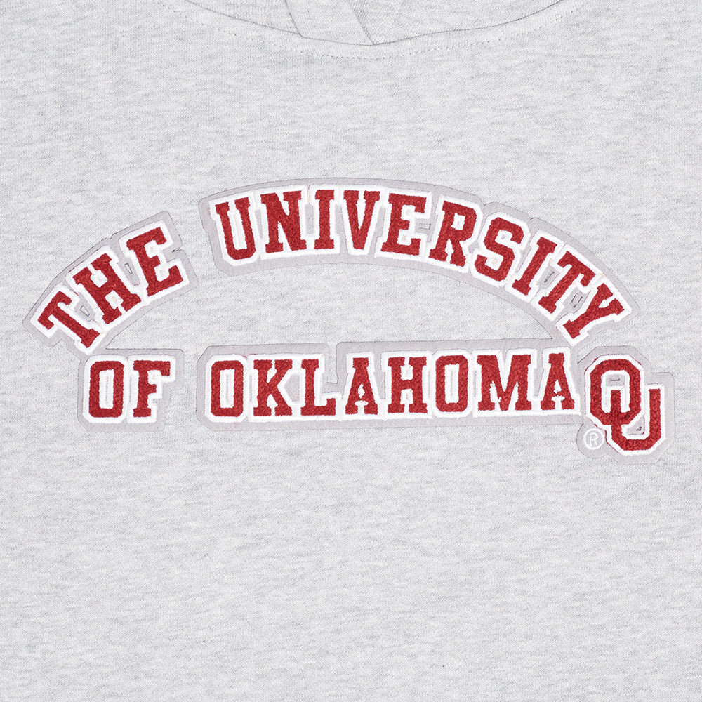 THE UNIVERSITY OF OKLAHOMA CLASSIC FLEECE PULLOVER HOODIE (HEATHER GREY) - Image 7
