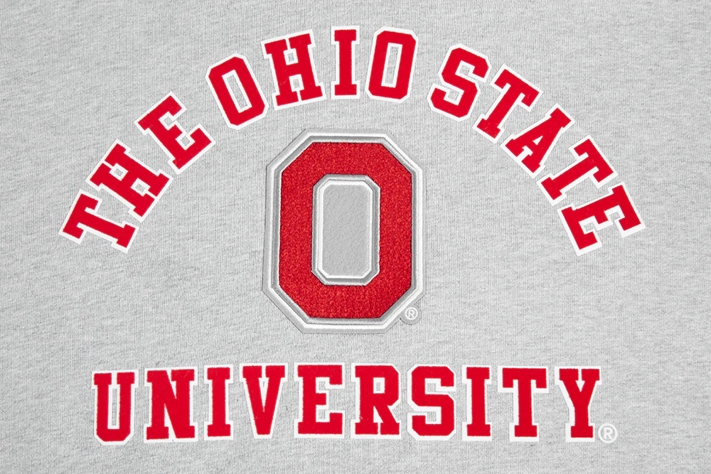 OHIO STATE UNIVERSITY CLASSIC MEN'S PULLOVER HOODIE (HEATHER GRAY/BLACK) - Image 5