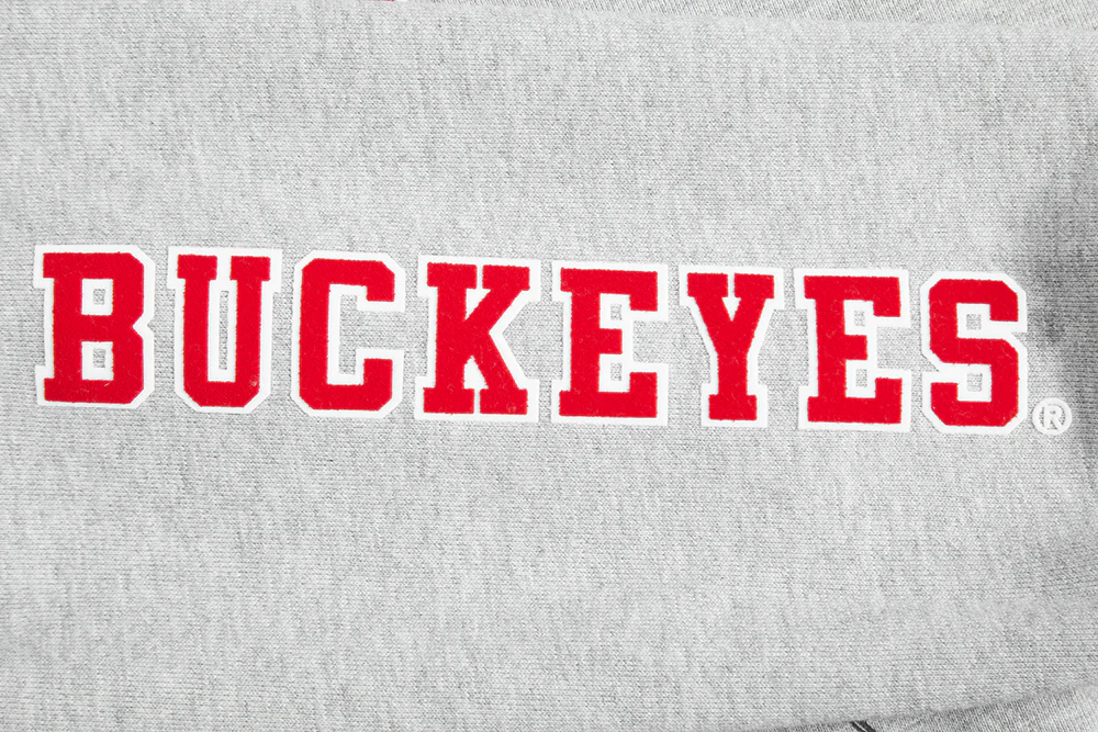 OHIO STATE UNIVERSITY CLASSIC MEN'S PULLOVER HOODIE (HEATHER GRAY/BLACK) - Image 6