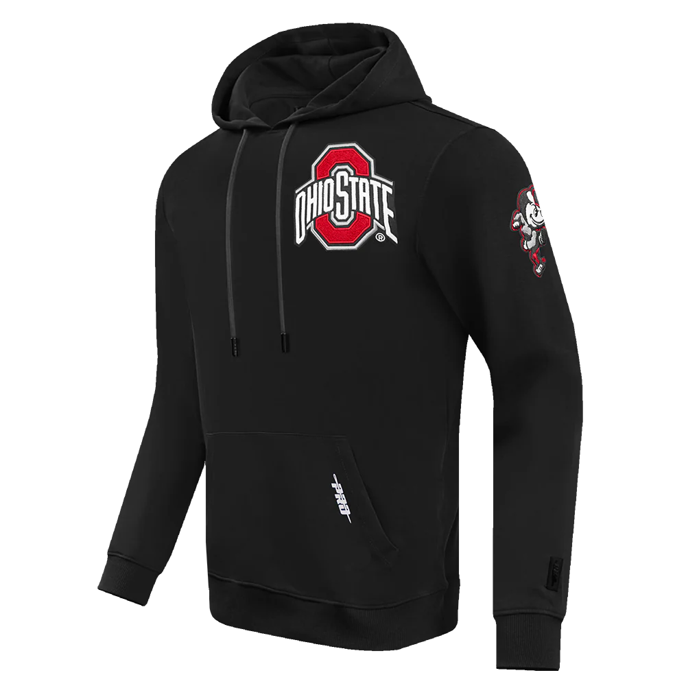 OHIO STATE UNIVERSITY CLASSIC MEN'S PULLOVER HOODIE (BLACK) - Image 4