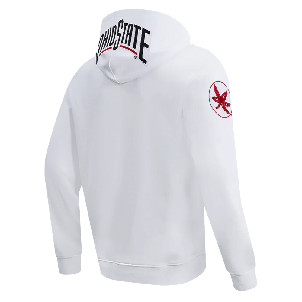 OHIO STATE UNIVERSITY CLASSIC MEN'S PULLOVER HOODIE (WHITE) - Image 4