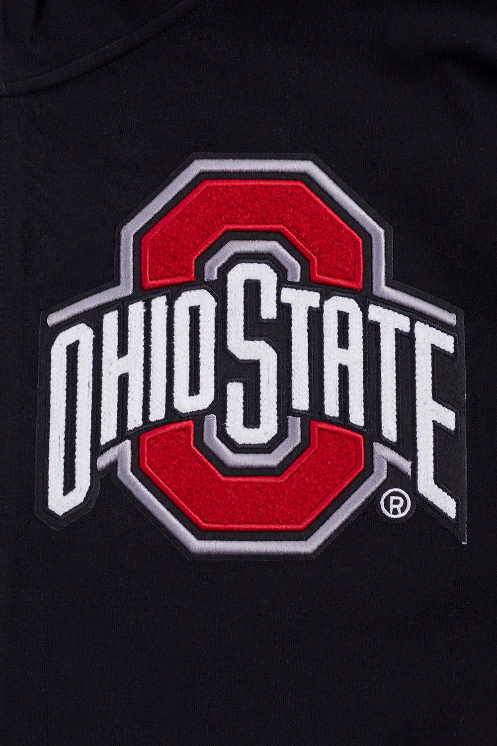 OHIO STATE UNIVERSITY CLASSIC MEN'S FULL ZIP PULLOVER HOODIE (BLACK) - Image 7