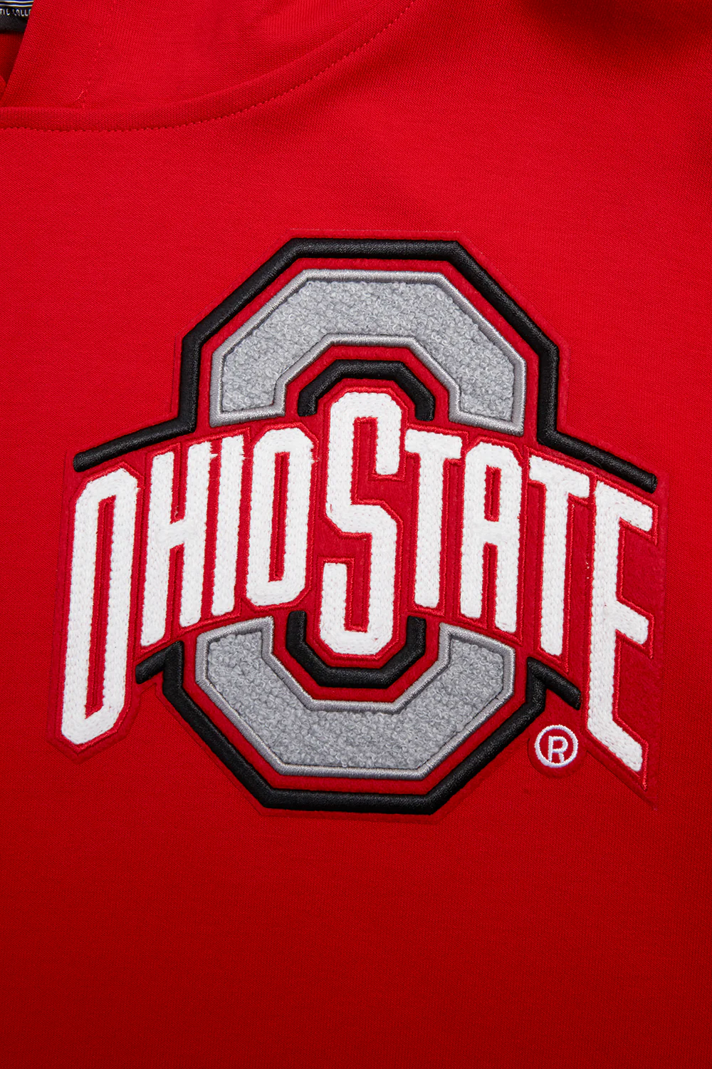 OHIO STATE UNIVERSITY CLASSIC MEN'S FULL ZIP PULLOVER HOODIE (RED) - Image 8