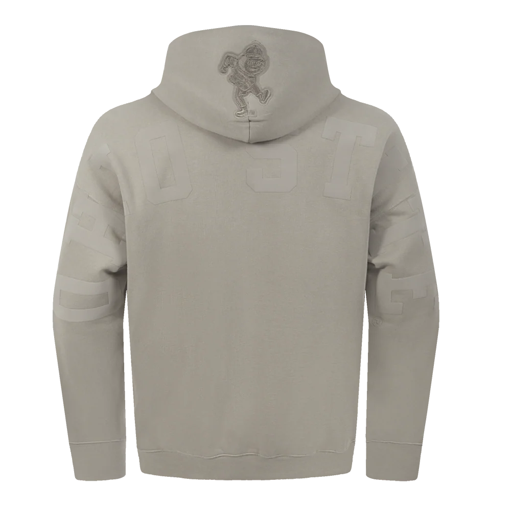 COLLEGE OHIO STATE UNIVERSITY WINGSPAN MEN'S DROP SHOULDER FLC PO HOODIE (TAUPE) - Image 5
