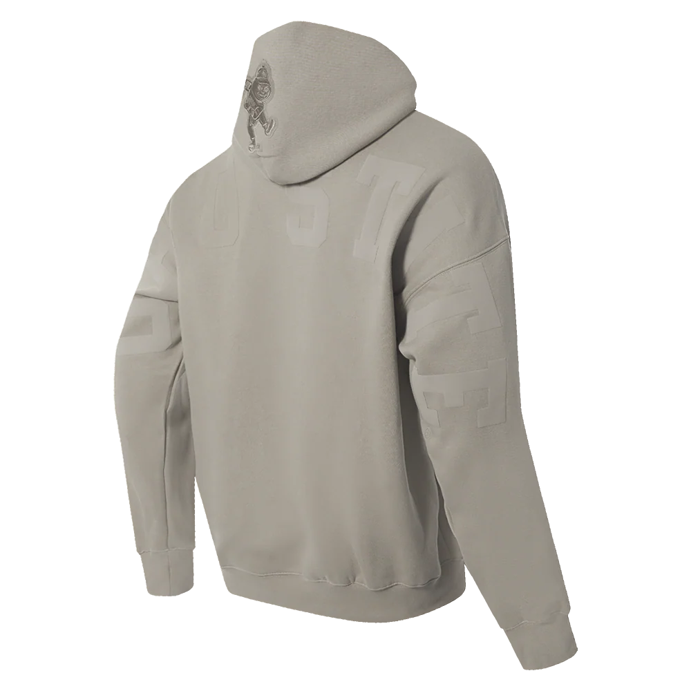 COLLEGE OHIO STATE UNIVERSITY WINGSPAN MEN'S DROP SHOULDER FLC PO HOODIE (TAUPE) - Image 6