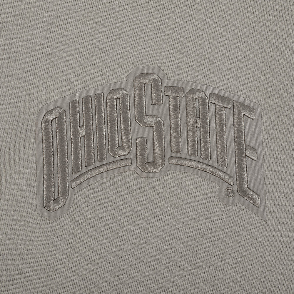 COLLEGE OHIO STATE UNIVERSITY WINGSPAN MEN'S DROP SHOULDER FLC PO HOODIE (TAUPE) - Image 7