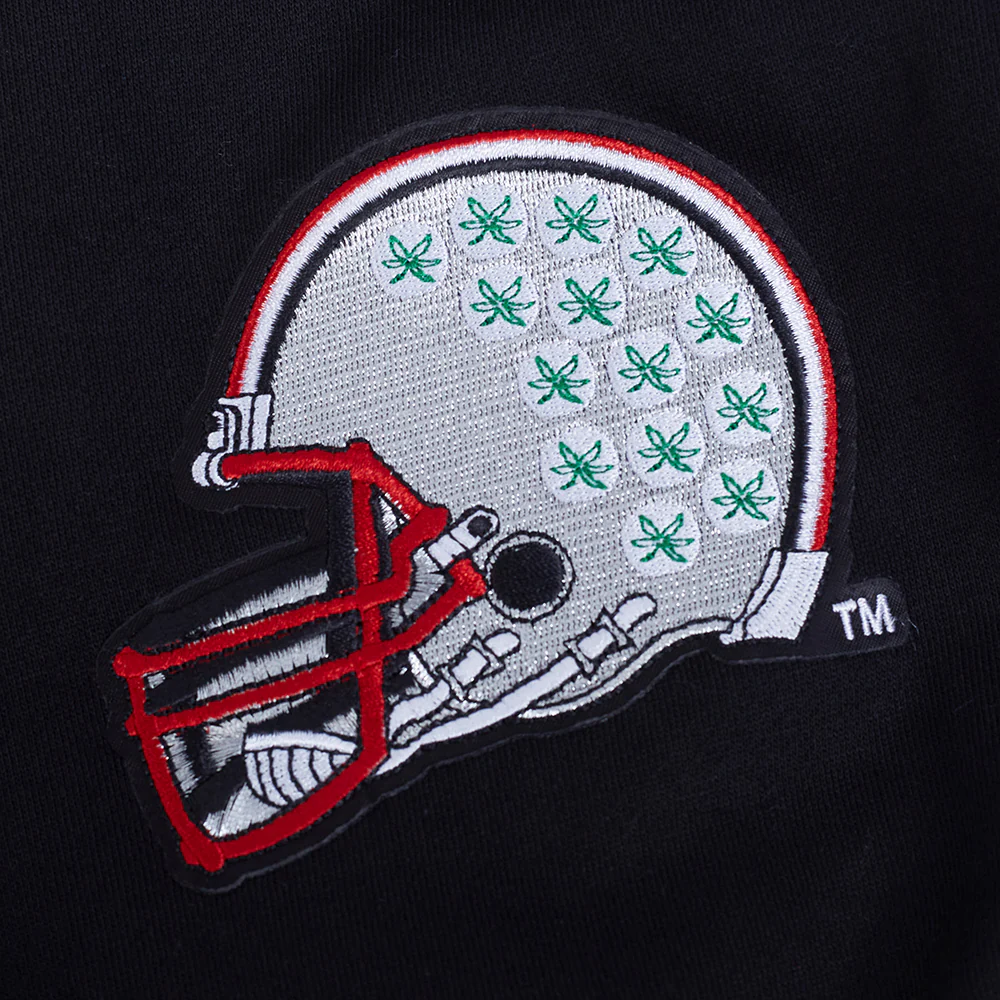 OHIO STATE UNIVERSITY CHAMPIONS MEN'S DROP SHOULDER FLC PO HOODI (BLACK) - Image 5