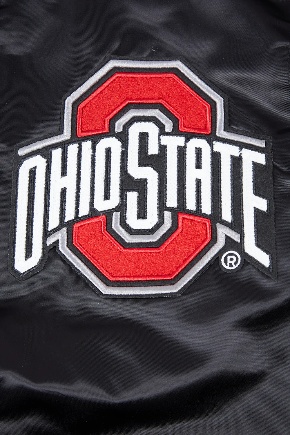 OHIO STATE UNIVERSITY CLASSIC MEN'S SATIN JACKET (BLACK) - Image 10